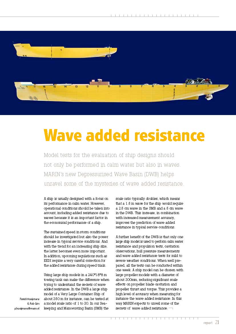 Wave added resistance