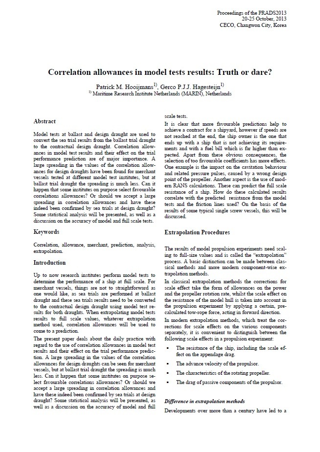 Correlation allowances in model tests results: Truth or dare?